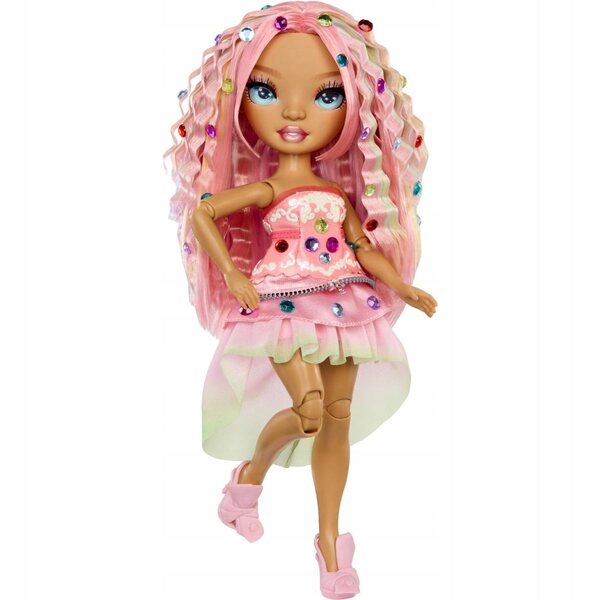 Bambola Rainbow High Be Dazzling Adeline Rose 28 cm con accessori scintillanti