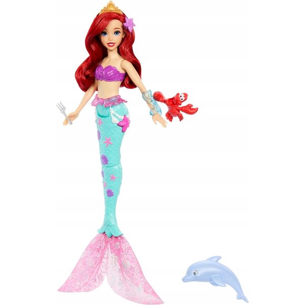 Mattel Sirena Ariel bambola 29 cm con figura Sebastian per bambini 3+