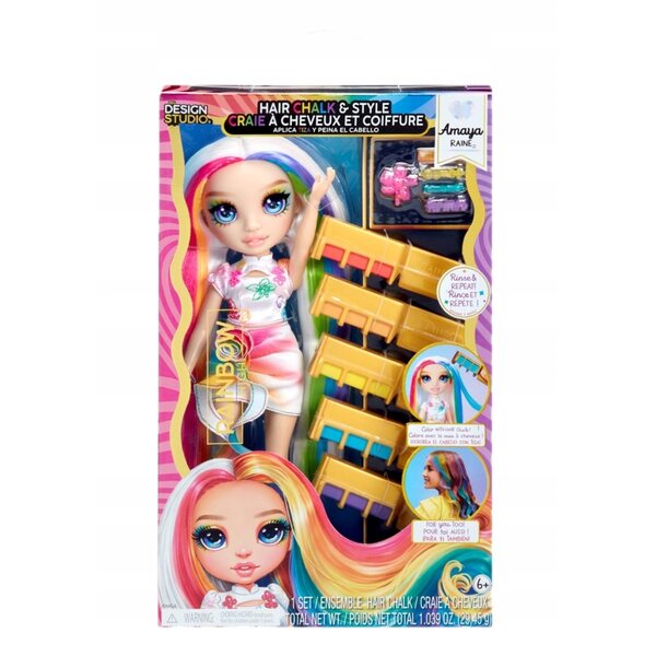 Rainbow High Amaya Chalk & Style - Кукла с боядисана коса и модни аксесоари