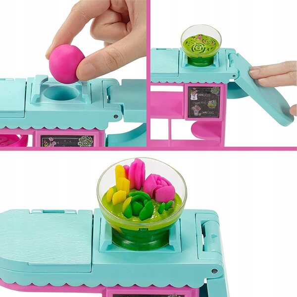 Barbie Zestaw Kwiaciarnia Lalka z ciastoliną DIY Akcesoria GTN58 od Mattel