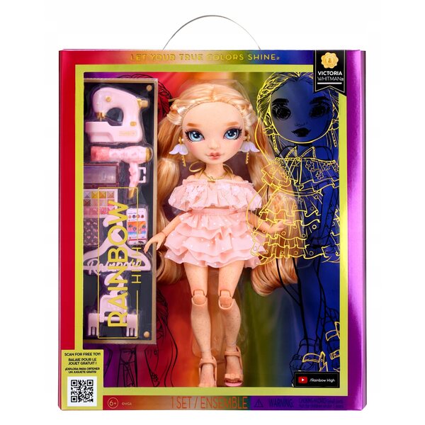 Rainbow High Puppe Victoria Whitman Hellrosa Modepuppe für Kinder ab 4 Jahren