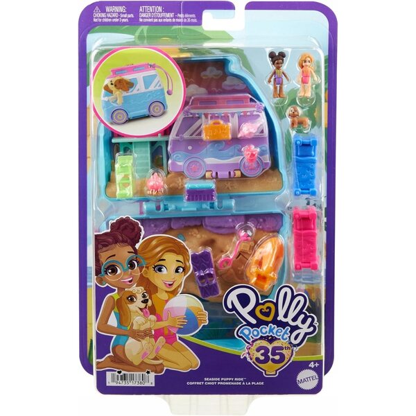 Polly Pocket set psića za plažu s mini lutkama i dodacima