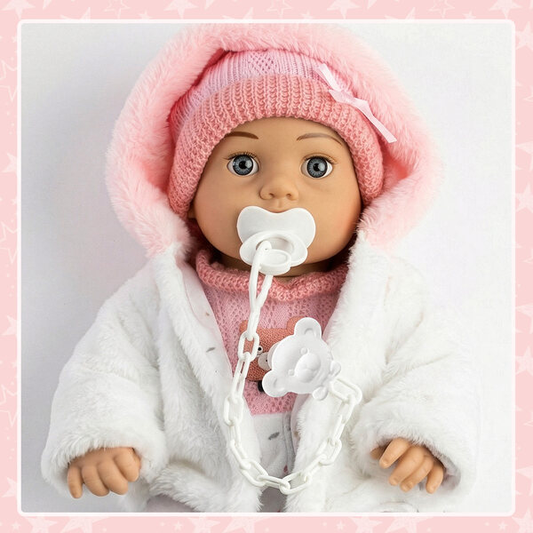 Baby Doll 41 cm Interattiva con suoni e morbidi vestiti Kinderplay