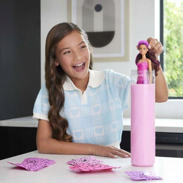 Barbie Color Reveal Baletnica mit 6 Überraschungen und Zubehör in einer 29-cm-Röhre