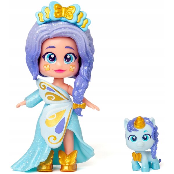 Bambola KookyLoos Glitter Unicorns Butterfly Beauty con Capelli Colorati
