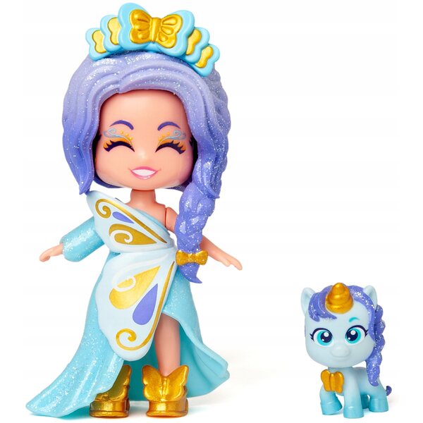 Bambola KookyLoos Glitter Unicorns Butterfly Beauty con Capelli Colorati