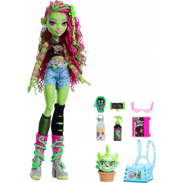 Venus McFlytrap Monster High с котка Chewlian и оригинални аксесоари Mattel