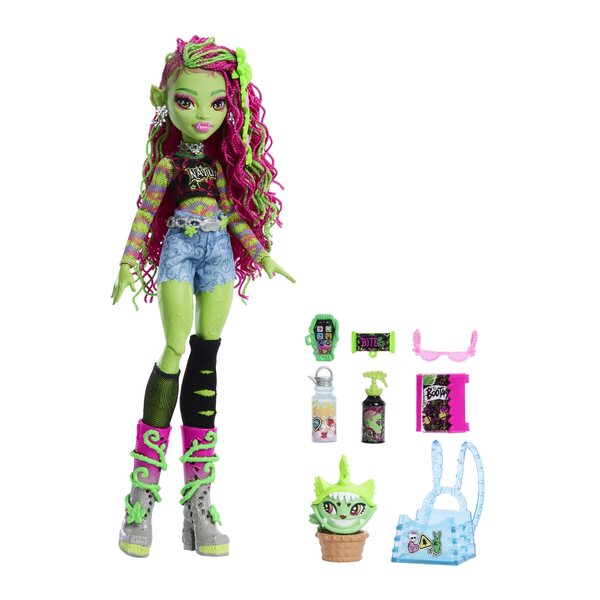 Venus McFlytrap Monster High с котка Chewlian и оригинални аксесоари Mattel