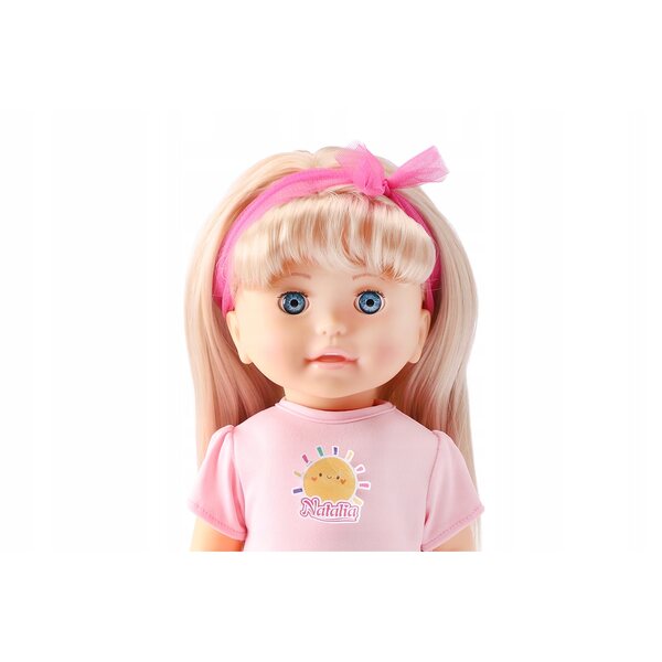 Bambola interattiva Natalia che cammina e canta 40 cm rosa per bambine