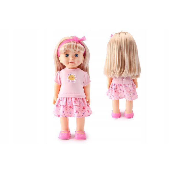 Bambola interattiva Natalia che cammina e canta 40 cm rosa per bambine
