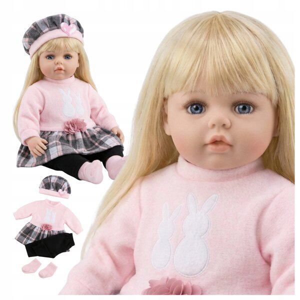 Baby Doll Interattiva 56cm Happy Kiddo con Suoni e Due Lingue Italiano-Polacco