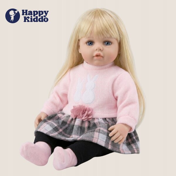 Baby Doll Interattiva 56cm Happy Kiddo con Suoni e Due Lingue Italiano-Polacco
