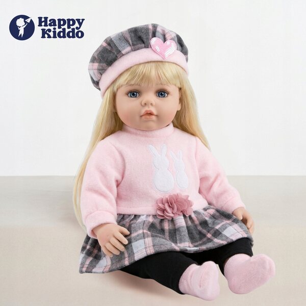 Baby Doll Interattiva 56cm Happy Kiddo con Suoni e Due Lingue Italiano-Polacco