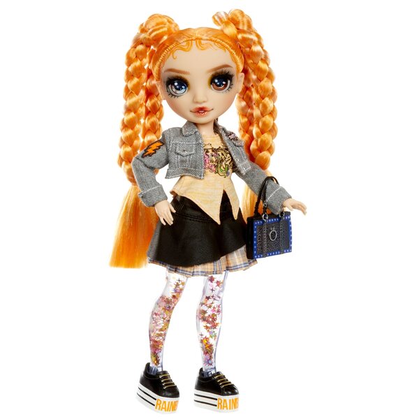 Rainbow High Clementine Sparkle Shine orangefarbene Modepuppe mit Zubehör