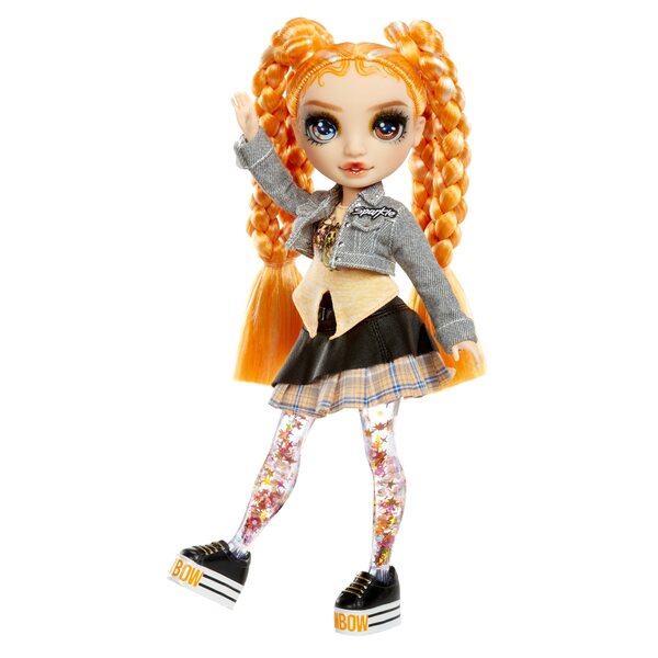 Rainbow High Clementine Sparkle Shine bambola moda arancione con accessori