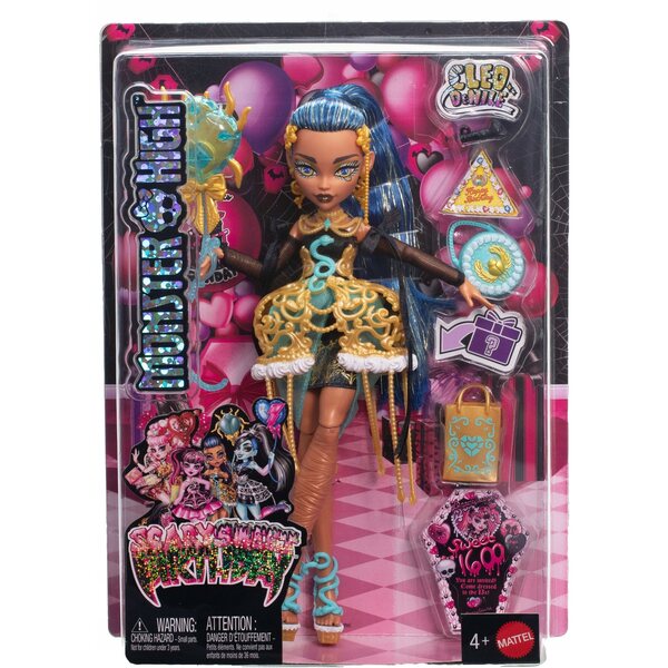 Monster High Cleo de Nile Scary Sweet Birthday - Poupée 27 cm avec accessoires