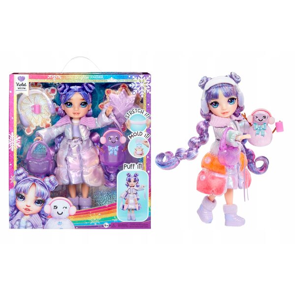 Rainbow High Winter Wonderland Violet Willow bambola 28 cm con accessori invernali