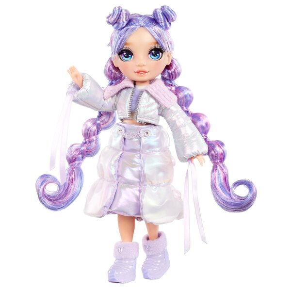 Rainbow High Winter Wonderland Violet Willow bambola 28 cm con accessori invernali