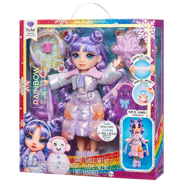 Rainbow High Winter Wonderland Violet Willow bambola 28 cm con accessori invernali