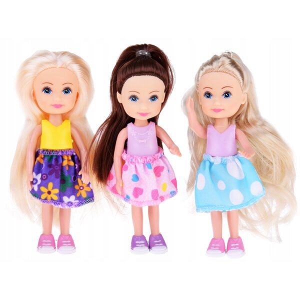 Set 6 Mini Lalle Jokomisiada 12 cm in Plastica e Tessuto per Bambini 3+