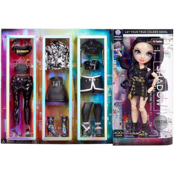 Doll Rainbow High SH Trunk Show Ainsley con vestiti moda assortiti e movimenti articolati