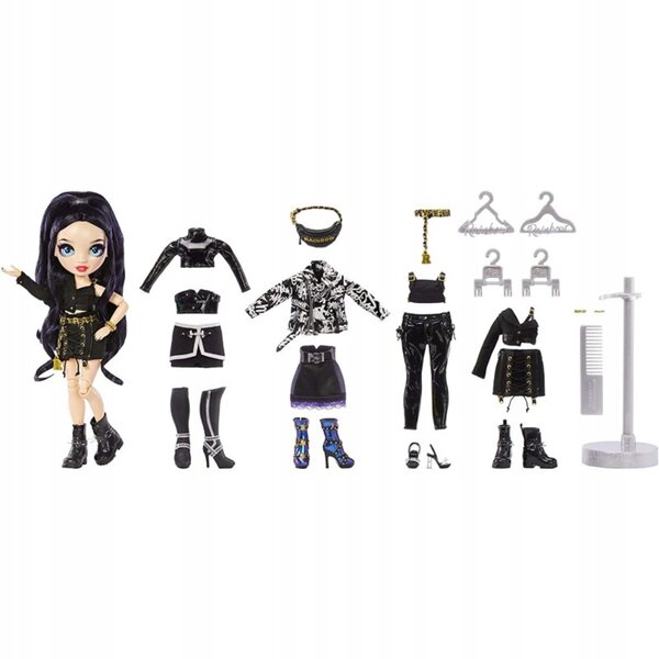 Doll Rainbow High SH Trunk Show Ainsley con vestiti moda assortiti e movimenti articolati