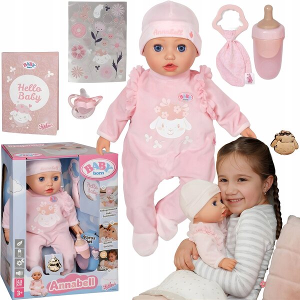 Baby Born Annabell Interaktive Puppe 43 cm mit realistischen Bewegungen und Geräuschen