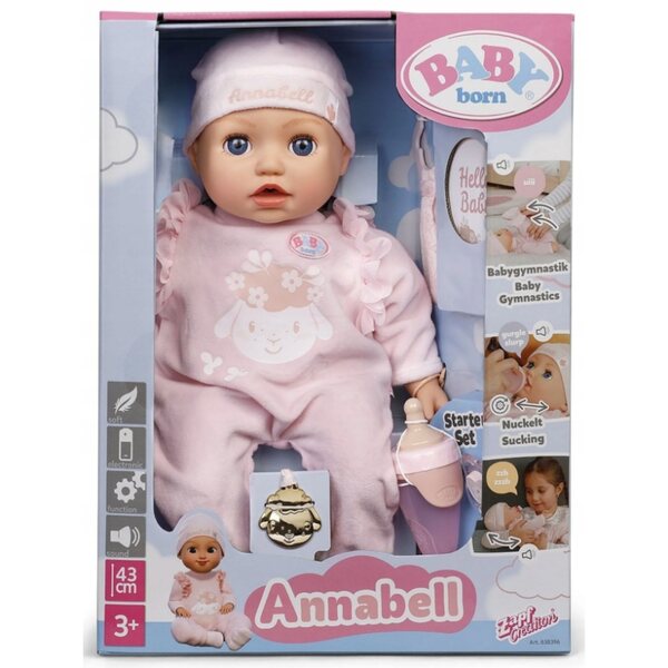Baby Born Annabell interactieve pop 43 cm met realistische bewegingen en geluiden