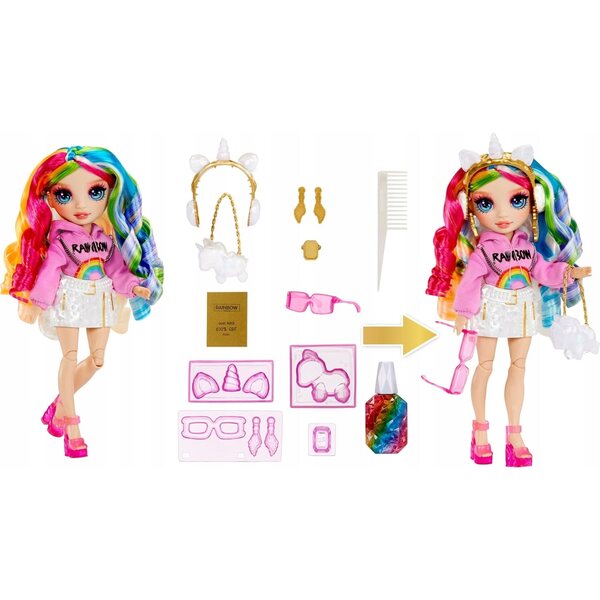 Rainbow High Amaya 28 cm con Set per Creare Gioielli Bambina 4+