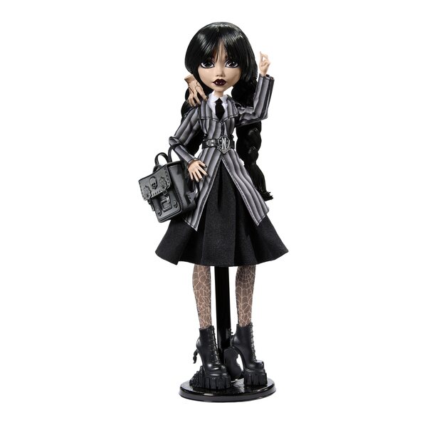Bambola Monster High Wednesday con Uniforme Scolastica e Accessori Inclusi