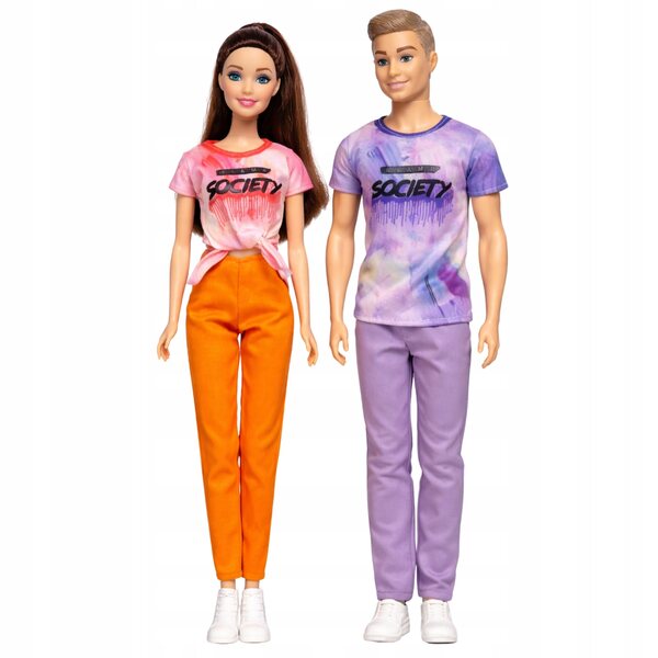 Set 4 Bambole Famiglia Realistica con Mamma, Papà e 2 Figlie per Bambini 3+