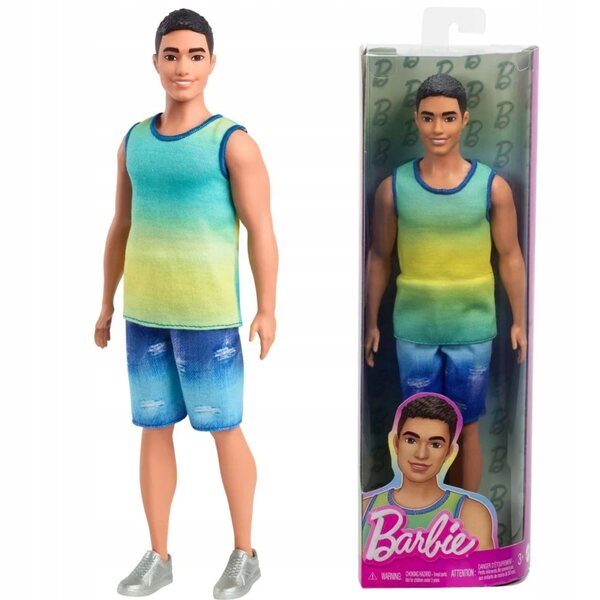 Barbie Ken Fashionistas mit grün-gelbem Pullover, moderner Mattel-Stil