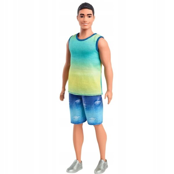 Barbie Ken Fashionistas mit grün-gelbem Pullover, moderner Mattel-Stil