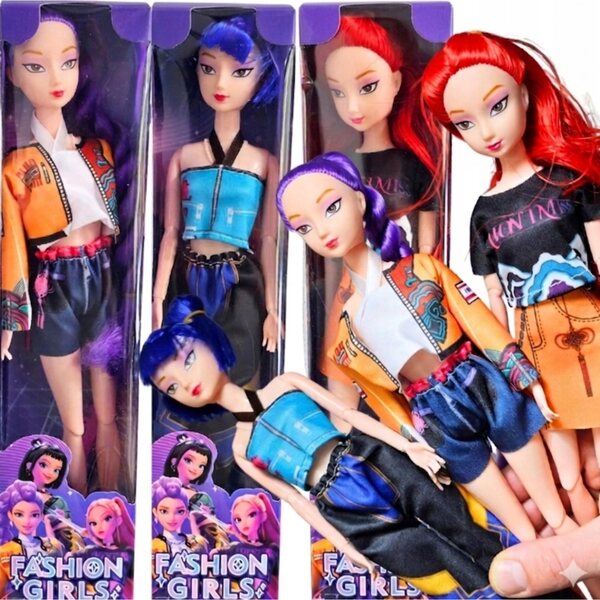 Exklusives Set mit 3 K-POP-Modellpuppen Rumi, Zoey, Mira 30 cm mit Gelenken