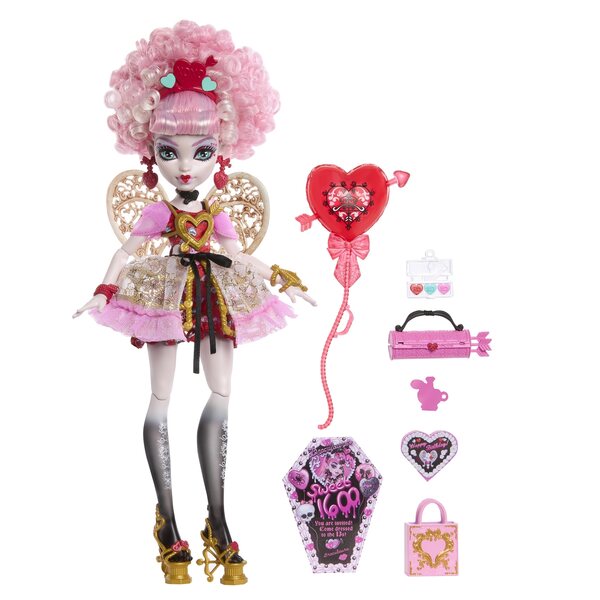 Monster High Cupid Asteria poupée d'anniversaire douce et effrayante 33 cm avec accessoires