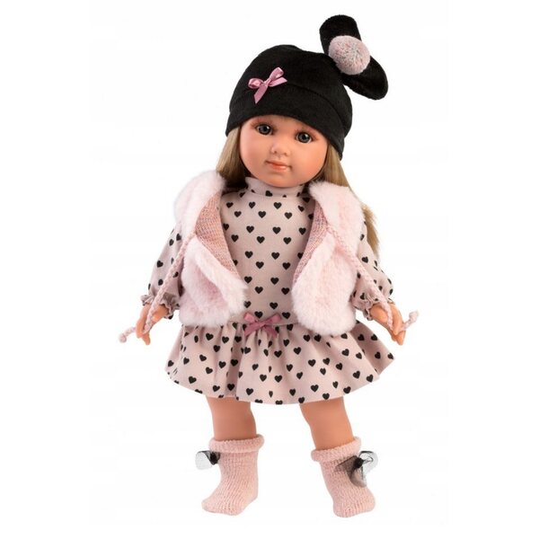 Bambola Elena 35 cm Llorens - Bambola spagnola con capelli biondi e vestito rosa