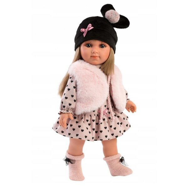 Bambola Elena 35 cm Llorens - Bambola spagnola con capelli biondi e vestito rosa