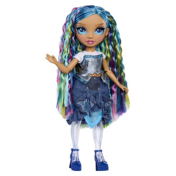 Bambola Rainbow High Skyler Shimmers Slime 28 cm Blu per Bambini 4+