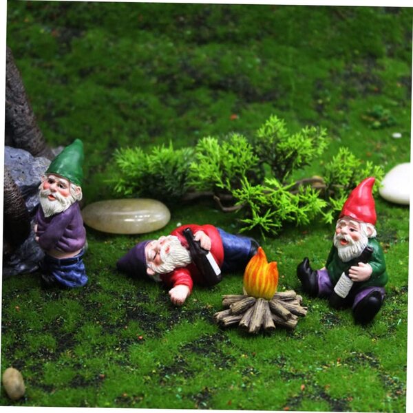 HEMOTON 4 Pezzi Miniature in Resina per Micro Paesaggi e Decorazioni da Giardino