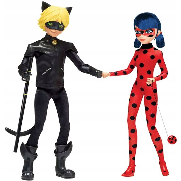 Set di Bambole Miraculum Biedronka e Nero Kot Playmates Toys 27 cm