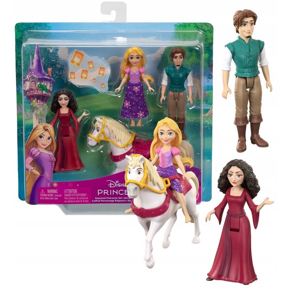 Комплект от 4 кукли Disney Rosaspunza с Флин, Готел и Максимус 20 см многоцветни
