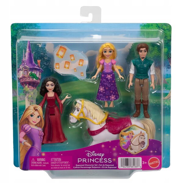 Set 4 bambole Disney Rosaspunza con Flynn, Gothel e Maximus 20 cm multicolore