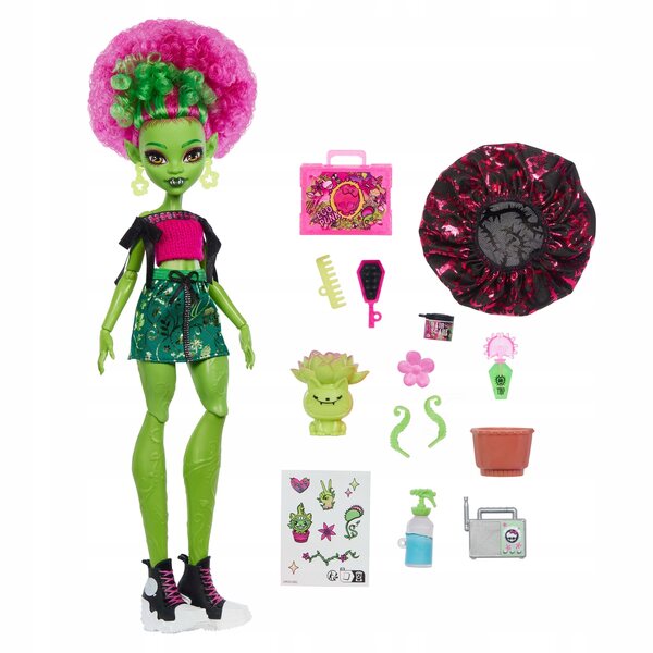 Monster High Venus McFlytrap Doll con Accessori Self-Care 13 Sorprese