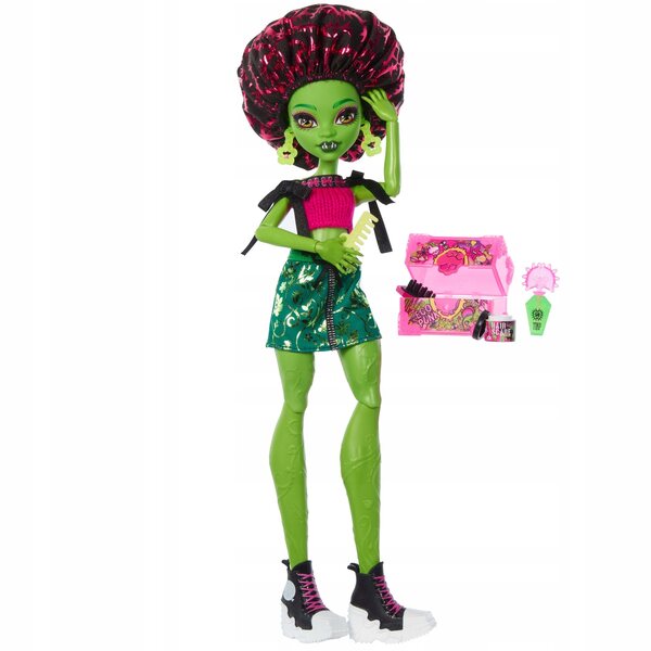 Monster High Venus McFlytrap Doll con Accessori Self-Care 13 Sorprese