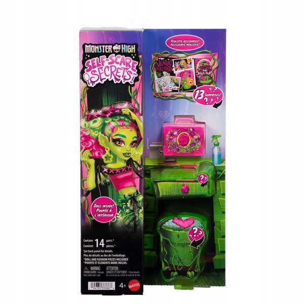 Monster High Venus McFlytrap Doll con Accessori Self-Care 13 Sorprese