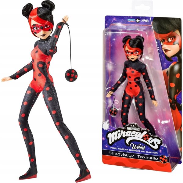 Bandai Miraculous Shadybug - Bambola articolata 26 cm con accessori per bambini 4+