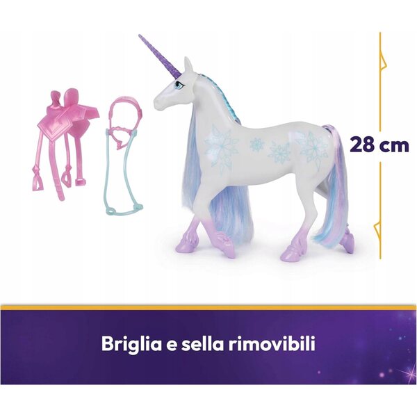 Große Einhorn-Akademie-Gletscherfigur 27 cm mit Gitter und magischem Stift