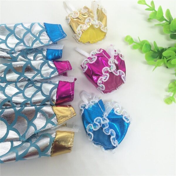 Abito da Sirena per Bambola 30 cm - Vestito Atossico e Facile da Indossare
