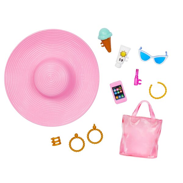 Barbie Beach Day Mattel HPL73 – Puppe mit Sommermode-Accessoires