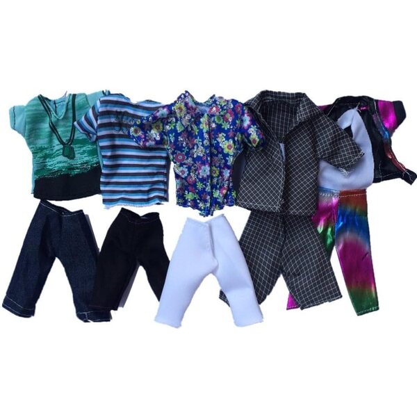 Set 5 Vestiti Casual per Bambole Maschili 30 cm - Abbigliamento Sicuro e Colorato